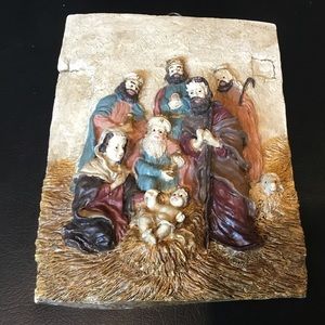 BRINNCO 3D Nativity Wall Plaque